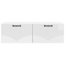 Væghængt TV-skab Hvid højglans 98 x 41 x 30 cm Konstrueret træ