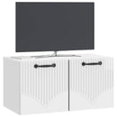 Væghængt TV-skab Vægmonteret Hvid højglans 59,5 x 31 x 30 cm