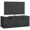 Væghængt TV-skab Sort 78,5 x 31 x 30 cm Konstrueret træ