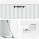 Væghængt TV-skab Hvid 98 x 31 x 30 cm Konstrueret træ