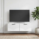 Væghængt TV-skab Hvid 98 x 31 x 30 cm Konstrueret træ