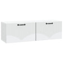 Væghængt TV-skab Hvid 98 x 31 x 30 cm Konstrueret træ