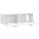 Væghængt TV-skab Hvid 98 x 31 x 30 cm Konstrueret træ