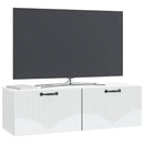Væghængt TV-skab Hvid 98 x 31 x 30 cm Konstrueret træ