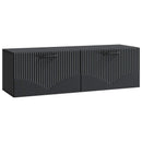 Væghængt TV-skab Sort 98 x 31 x 30 cm Konstrueret træ
