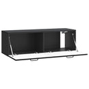 Væghængt TV-skab Sort 98 x 31 x 30 cm Konstrueret træ