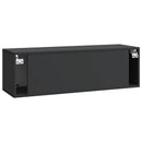 Væghængt TV-skab Sort 98 x 31 x 30 cm Konstrueret træ