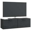 Væghængt TV-skab Sort 98 x 31 x 30 cm Konstrueret træ