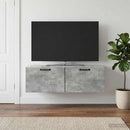 Væghængt TV-skab Betongrå 98 x 31 x 30 cm Konstrueret træ