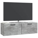 Væghængt TV-skab Betongrå 98 x 31 x 30 cm Konstrueret træ