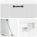 Væghængt TV-skab Hvid højglans 98 x 31 x 30 cm Konstrueret træ