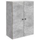 Vægmonteret skab Betongrå 66 x 34,5 x 90 cm Konstrueret træ