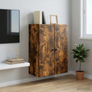 Vægmonteret skab Røget eg 66 x 34,5 x 90 cm Konstrueret træ