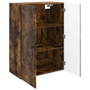 Vægmonteret skab Røget eg 66 x 34,5 x 90 cm Konstrueret træ