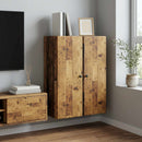 Vægmonteret skab Gammelt træ 66 x 34,5 x 90 cm Konstrueret træ