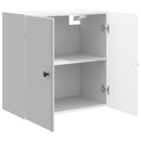 Vægmonteret skab Hvid højglans 59 x 31 x 60 cm Konstrueret træ
