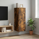 Vægmonteret skab Røget eg 33 x 34,5 x 90 cm Konstrueret træ