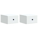 Væghængt Natbord 2 pcs Hvid 34,5 x 33 x 20 cm Konstrueret træ