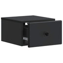 Væghængt Natbord 2 pcs Sort 34,5 x 33 x 20 cm Konstrueret træ