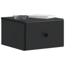 Væghængt Natbord 2 pcs Sort 34,5 x 33 x 20 cm Konstrueret træ
