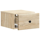 Væghængt Natbord med skuffe 2 pcs Sonoma-eg 34,5 x 33 x 20 cm