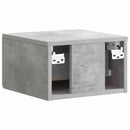 Væghængt Natbord Betongrå 34,5 x 33 x 20 cm Konstrueret træ