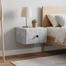 Væghængt Natbord med skuffe 2 pcs Betongrå 34,5 x 33 x 20 cm