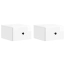 Væghængt Natbord 2 pcs Hvid højglans 34,5 x 33 x 20 cm