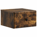 Væghængt Natbord med skuffe 2 pcs Røget eg 34,5 x 33 x 20 cm