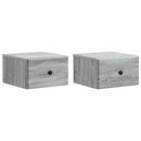 Væghængt Natbord 2 pcs Grå sonoma-eg 34,5 x 33 x 20 cm