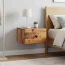 Væghængt Natbord med skuffe 2 pcs Gammelt træ 34,5 x 33 x 20 cm