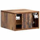 Væghængt Natbord med skuffe 2 pcs Gammelt træ 34,5 x 33 x 20 cm