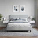 Væghængt Natbord 2 pcs Hvid 49 x 34,5 x 20 cm Konstrueret træ