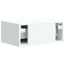Væghængt Natbord 2 pcs Hvid 49 x 34,5 x 20 cm Konstrueret træ