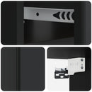 Væghængt Natbord 2 pcs Sort 49 x 34,5 x 20 cm Konstrueret træ