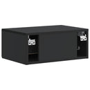 Væghængt Natbord 2 pcs Sort 49 x 34,5 x 20 cm Konstrueret træ