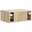 Væghængt Natbord med skuffe 2 pcs Sonoma-eg 49 x 34,5 x 20 cm
