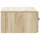 Væghængt Natbord med skuffe 2 pcs Sonoma-eg 49 x 34,5 x 20 cm