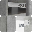 Væghængt Natbord Betongrå 49 x 34,5 x 20 cm Konstrueret træ