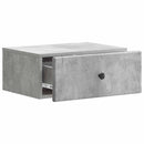 Væghængt Natbord med skuffe 2 pcs Betongrå 49 x 34,5 x 20 cm