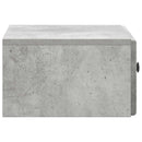 Væghængt Natbord med skuffe 2 pcs Betongrå 49 x 34,5 x 20 cm