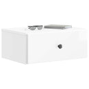 Væghængt Natbord 2 pcs Hvid højglans 49 x 34,5 x 20 cm