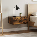 Væghængt Natbord med skuffe 2 pcs Røget eg 49 x 34,5 x 20 cm
