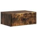 Væghængt Natbord med skuffe 2 pcs Røget eg 49 x 34,5 x 20 cm