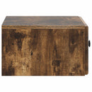 Væghængt Natbord med skuffe 2 pcs Røget eg 49 x 34,5 x 20 cm