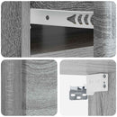 Væghængt Natbord 2 pcs Grå sonoma-eg 49 x 34,5 x 20 cm