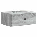 Væghængt Natbord 2 pcs Grå sonoma-eg 49 x 34,5 x 20 cm