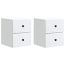 Væghængt Natbord 2 pcs Hvid 34,5 x 33 x 40 cm Konstrueret træ