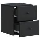 Væghængt Natbord 2 pcs Sort 34,5 x 33 x 40 cm Konstrueret træ