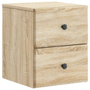 Væghængt Natbord med skuffe 2 pcs Sonoma-eg 34,5 x 33 x 40 cm